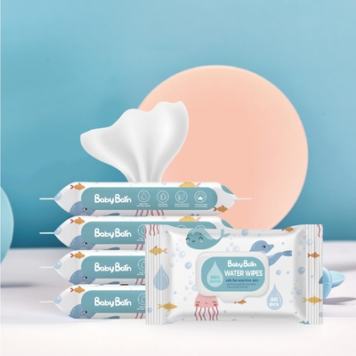 Private Label Jednorazowe chusteczki nawilżane OEM do czyszczenia twarzy i rąk dla wrażliwej skóry dziecka