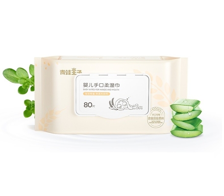 OEM Non Woven Baby Care Bawełniane chusteczki nawilżane Jednorazowe Biodegradowalne 80 sztuk