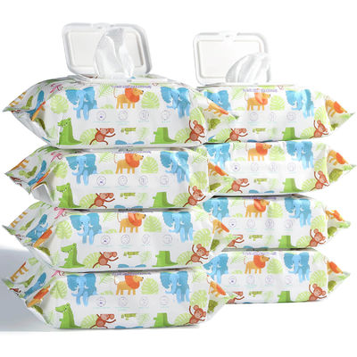 Mokra chusteczka 80 sztuk Miękkie nietkane chusteczki dla niemowląt z pokrywką dla niemowląt