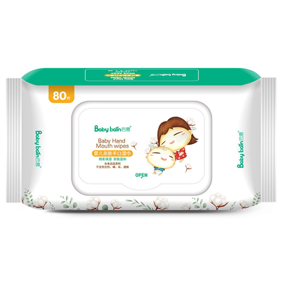 Jednorazowe chusteczki nawilżane OEM Sensitive Private Label do czyszczenia ust dziecka