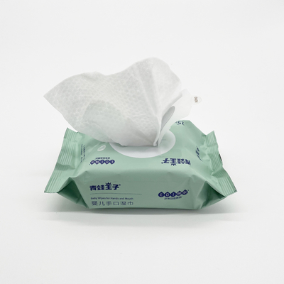 100ct naturalna tkanina Biodegradowalne chusteczki nawilżane dla niemowląt Organin Freshable