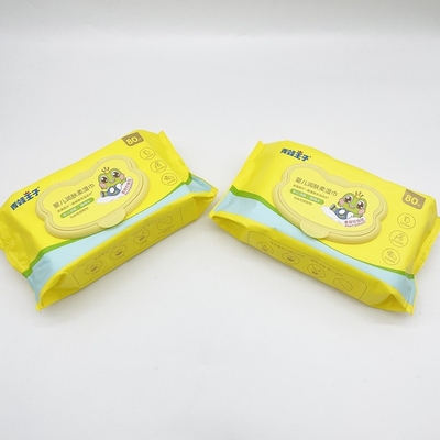100ct naturalna tkanina Biodegradowalne chusteczki nawilżane dla niemowląt Organin Freshable