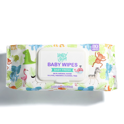 Baby Wipe Natural Organic Sensitive Flushable 80 szt. Mokra chusteczka higieniczna
