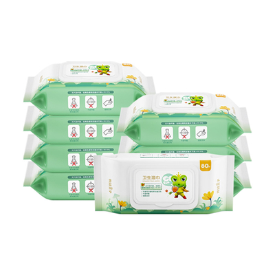 Dostosowana hurtownia Spunlace Organic ECO Bambus Biodegradowalna higiena Aloe Vera Chusteczki nawilżane do czyszczenia niemowląt
