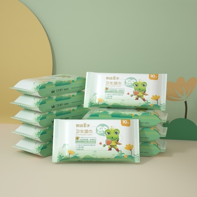 Dostosowana hurtownia Spunlace Organic ECO Bambus Biodegradowalna higiena Aloe Vera Chusteczki nawilżane do czyszczenia niemowląt