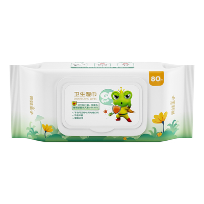 Dostosowana hurtownia Spunlace Organic ECO Bambus Biodegradowalna higiena Aloe Vera Chusteczki nawilżane do czyszczenia niemowląt