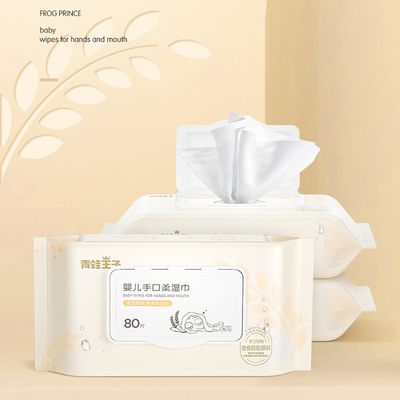80 sztuk w opakowaniu Naturalna tkanina Biodegradowalne chusteczki nawilżane dla niemowląt Organic