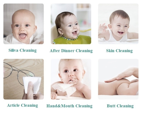OEM ODM Baby Wet Water Facial Organiczne kompostowalne chusteczki do czyszczenia powierzchni
