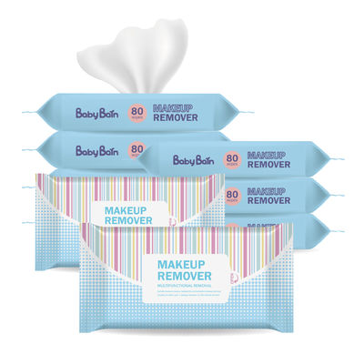 Bezzapachowe chusteczki oczyszczające do demakijażu Jednorazowe chusteczki nawilżane Delikatne dla wszystkich rodzajów skóry