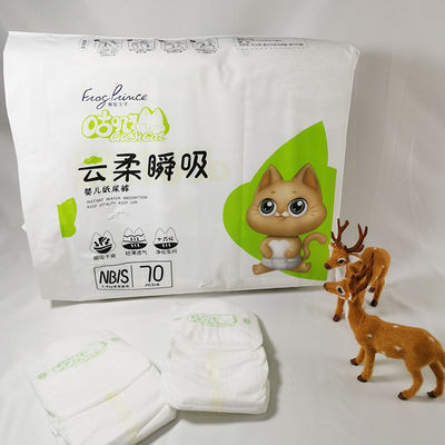 Produkcja OEM 100 jednorazowych pieluszek dla niemowląt z włókna bambusowego