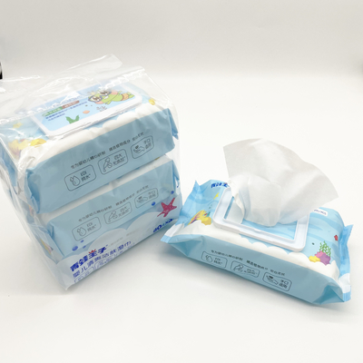 Bezalkoholowe organiczne hipoalergiczne jednorazowe chusteczki nawilżane do codziennego czyszczenia skóry dziecka