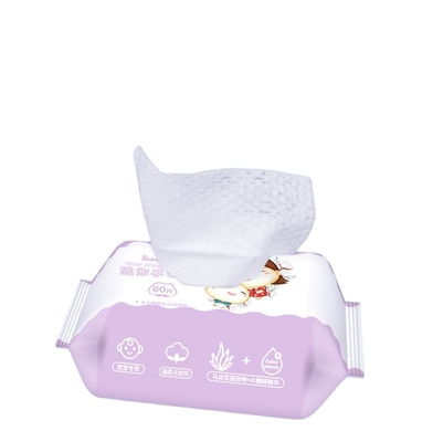 Niestandardowe logo 40gsm Naturalne organiczne jednorazowe chusteczki nawilżane Spunlace Non Woven