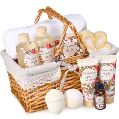 Kobiety i mężczyźni Vanilla Coconut Home Spa Set Bath and Body Basket