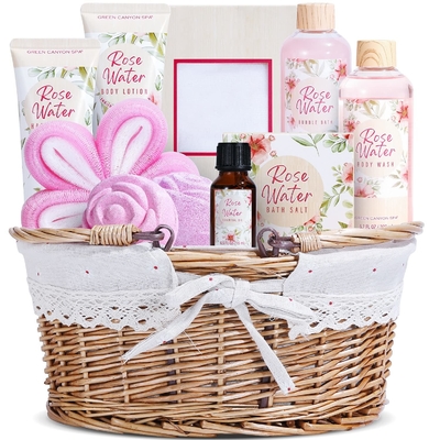 Kobiety i mężczyźni Vanilla Coconut Home Spa Set Bath and Body Basket