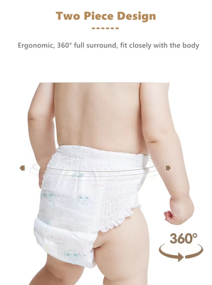 Jednorazowa pielucha dla niemowląt 360 ° Fit z elastycznym paskiem Spodnie do podciągania
