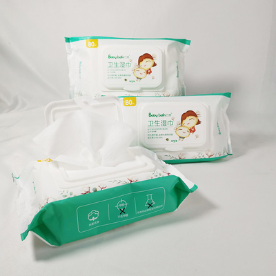 Bezalkoholowe miękkie antybakteryjne chusteczki nawilżane Tissue jednorazowe chusteczki nawilżane do higieny osobistej