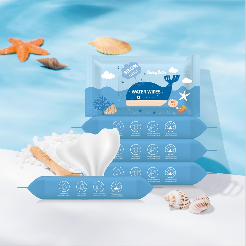 EDI Pure Water Baby Chusteczki 99 5 Pure Water Chusteczki OEM 60 pulls Jednorazowe chusteczki nawilżane