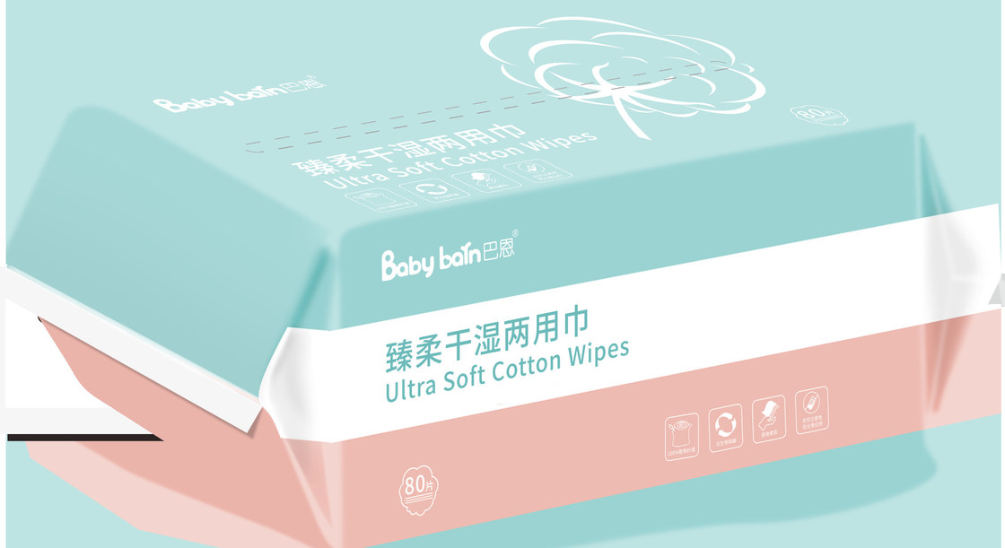 Biodegradowalna jednorazowa czysta bawełniana sucha chusteczka do wycierania mokrej i suchej chusteczki do czyszczenia