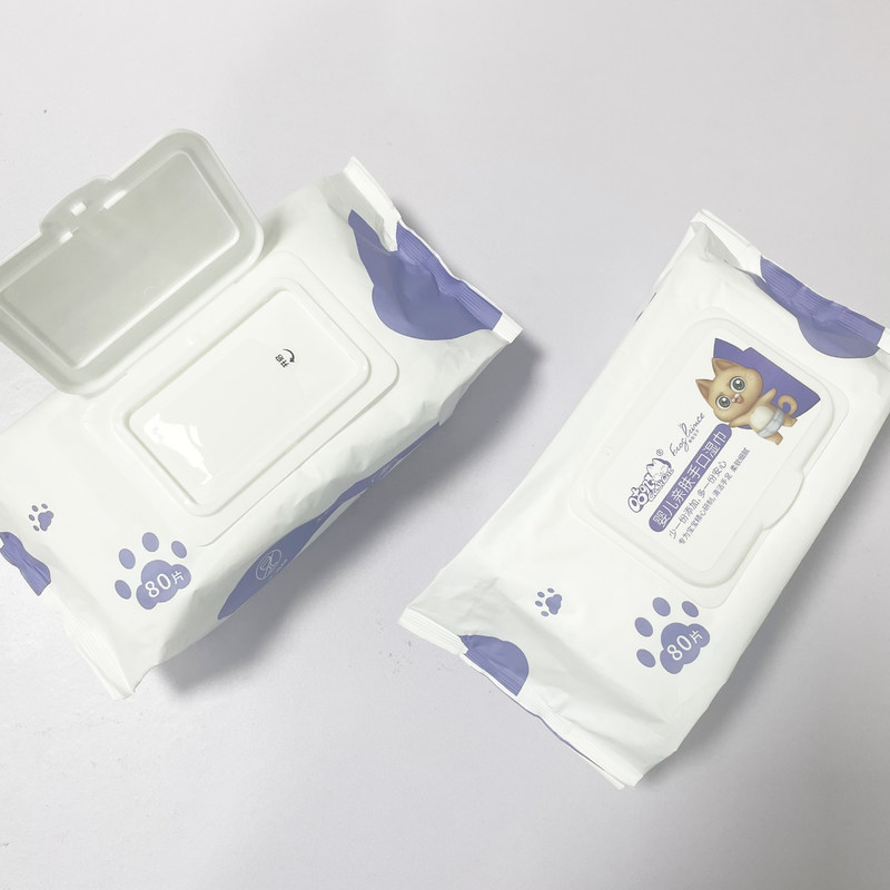 Śliczne, delikatne, przyjazne chusteczki nawilżane dla niemowląt, cena fabryczna marki własnej